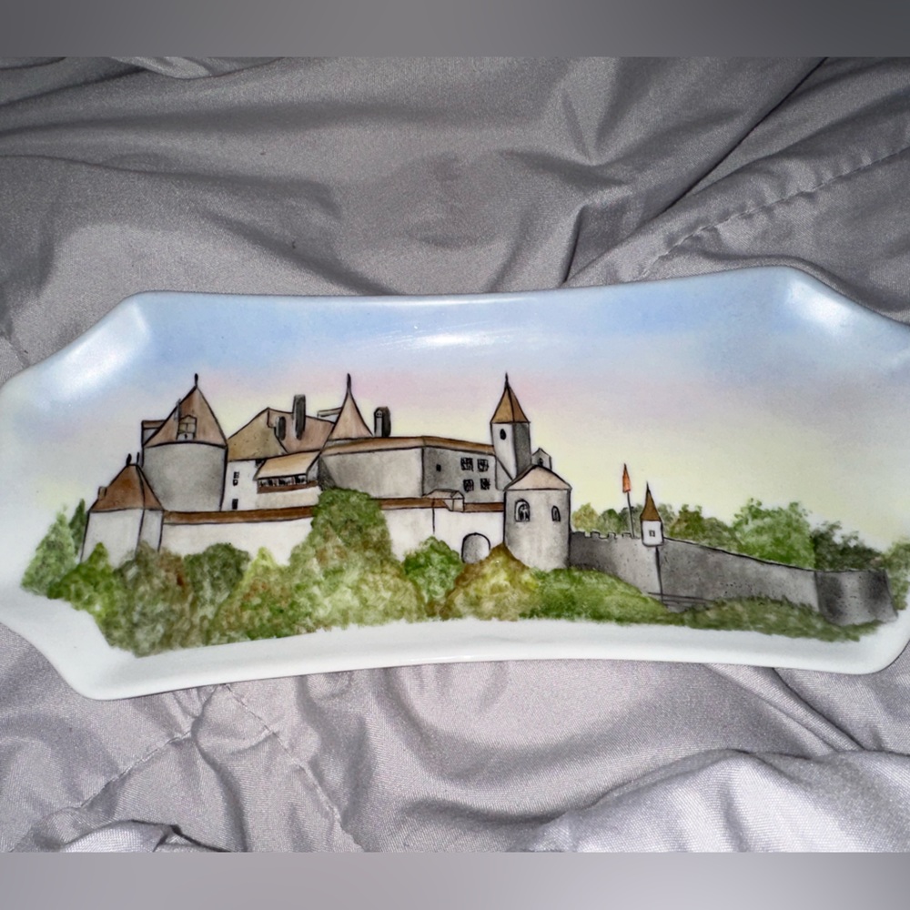 Antique Vintage vibrant Hand Painted German Tray